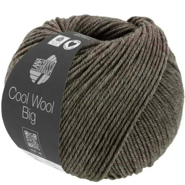 Lana Grossa Cool Wool Big 1622 Brun foncé chiné