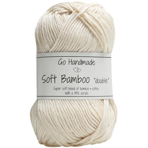 Go Handmade Soft Bamboo Double 17751 Blanc craquelé