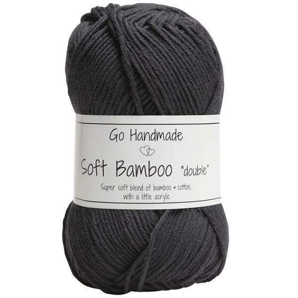 Go Handmade Soft Bamboo Double 17772 Noir / Gri