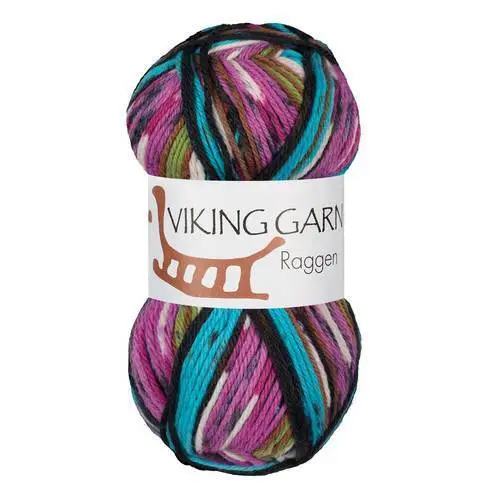 Viking Raggen 740 Multi turquoise clair/rose