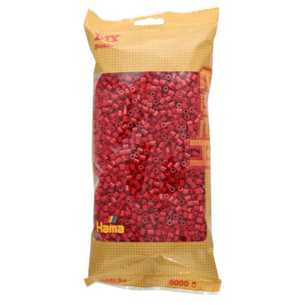 Perles Hama Midi, couleur unie, 6000 pièces 205-22 Rouge foncé