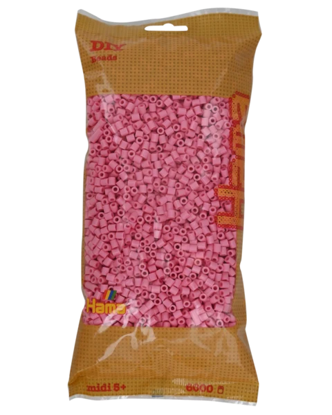 Perles Hama Midi, couleur unie, 6000 pièces 205-06 Rose