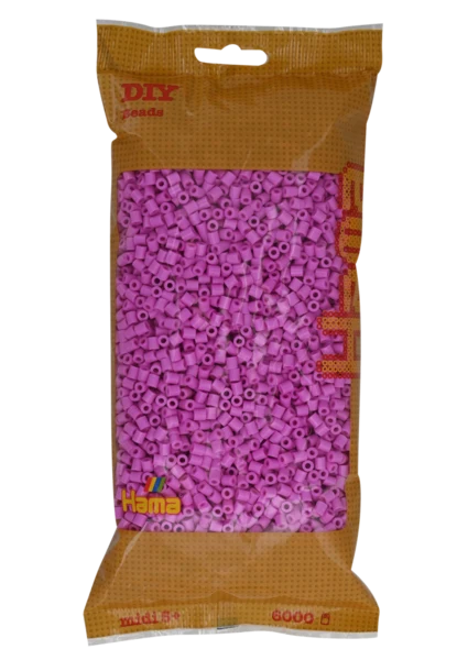 Perles Hama Midi, couleur unie, 6000 pièces 205-48 Rose pastel