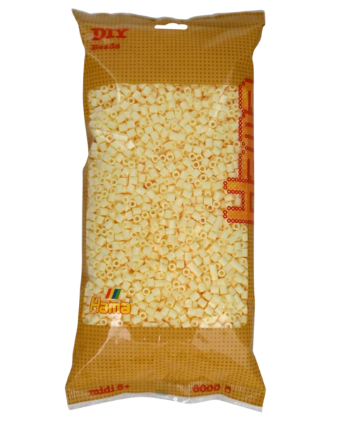 Perles Hama Midi, couleur unie, 6000 pièces 205-02 Crème