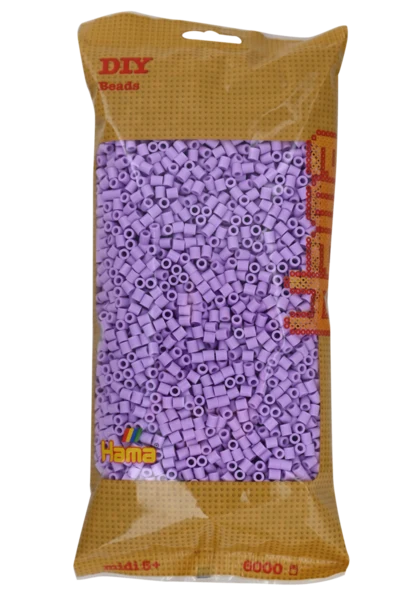 Perles Hama Midi, couleur unie, 6000 pièces 205-96 Lilas pastel