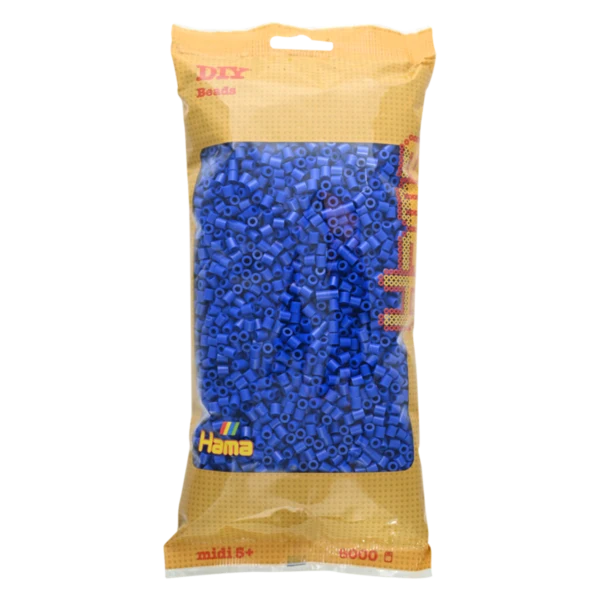 Perles Hama Midi, couleur unie, 6000 pièces 205-08 Bleu