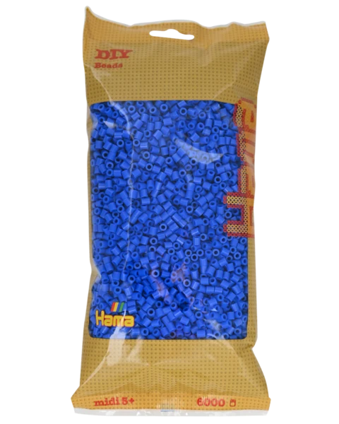 Perles Hama Midi, couleur unie, 6000 pièces 205-09 Bleu clair