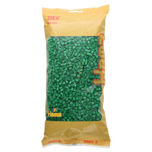 Perles Hama Midi, couleur unie, 6000 pièces 205-10 Vert