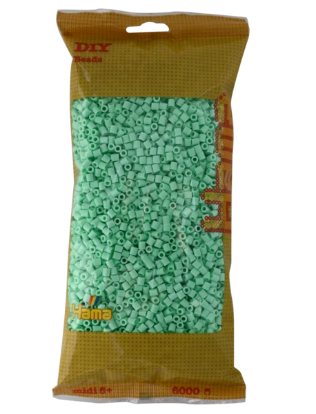 Perles Hama Midi, couleur unie, 6000 pièces 205-98 Menthe pastel