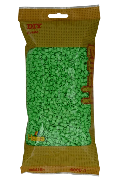 Perles Hama Midi, couleur unie, 6000 pièces 205-47 Vert pastel