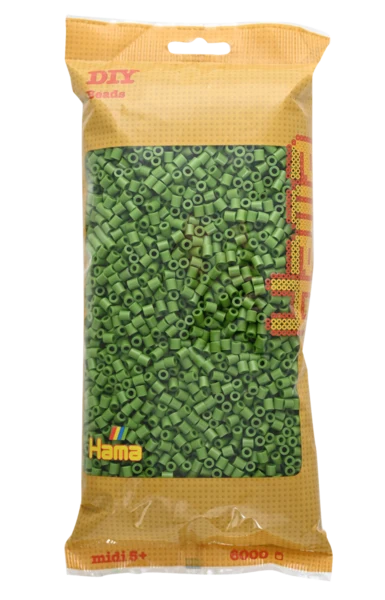 Perles Hama Midi, couleur unie, 6000 pièces 205-84 Olive