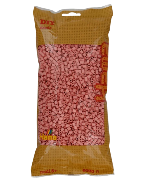 Perles Hama Midi, couleur unie, 6000 pièces 205-26 Rose mat