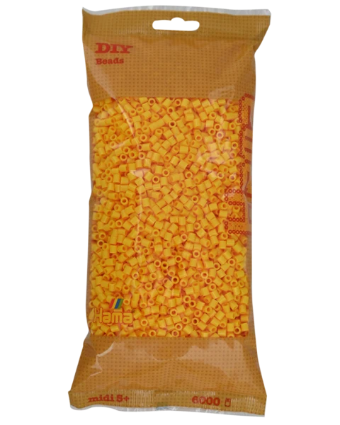 Perles Hama Midi, couleur unie, 6000 pièces 205-03 Jaune