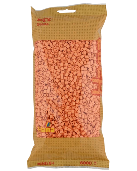 Perles Hama Midi, couleur unie, 6000 pièces 205-105 Abricot clair