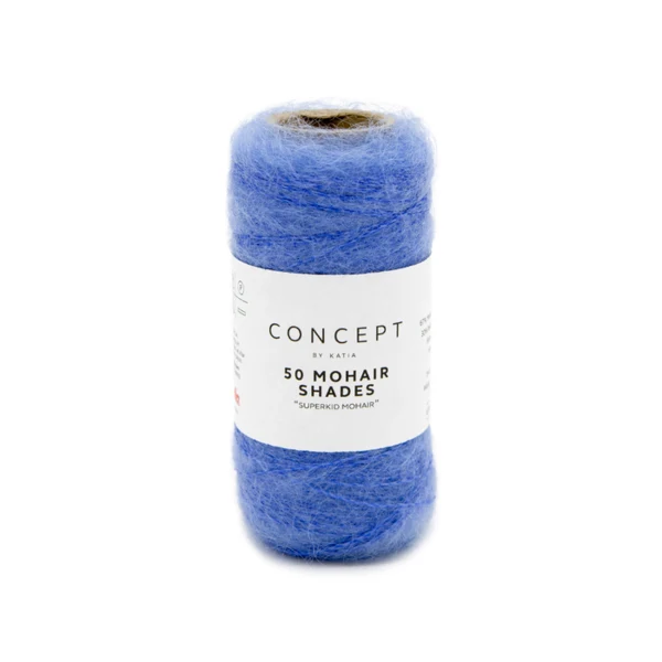 Katia 50 Mohair Shades 31 Bleu (plus clair que sur la photo)