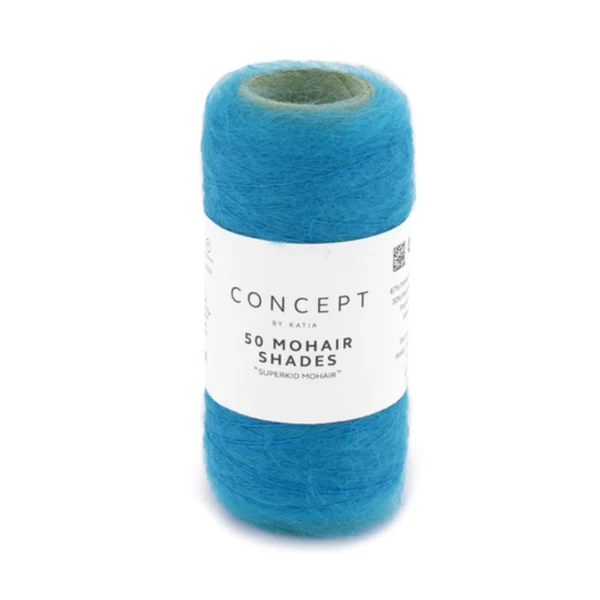 Katia 50 Mohair Shades 56 Bleu cyan