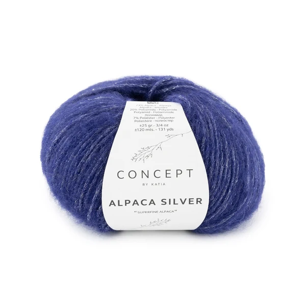 Katia Alpaca Silver 283 Bleu foncé–argent