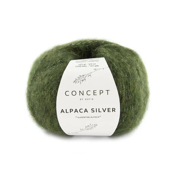 Katia Alpaca Silver 272 Vert foncé-argent