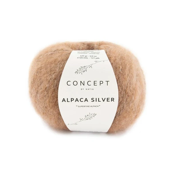 Katia Alpaca Silver 273 Marron clair-argent