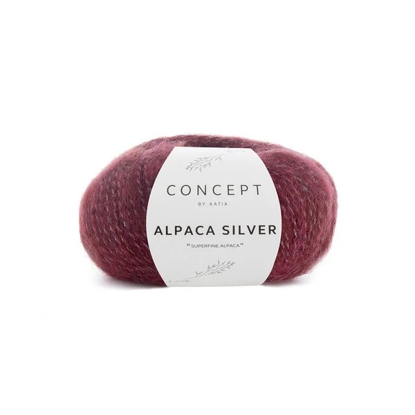 Katia Alpaca Silver 259 Bordeaux rouge-argent