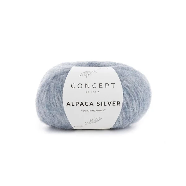 Katia Alpaca Silver 253 Bleu pastel-argent
