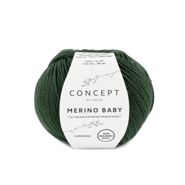 Katia Concept Merino Baby 085 Donkergroen