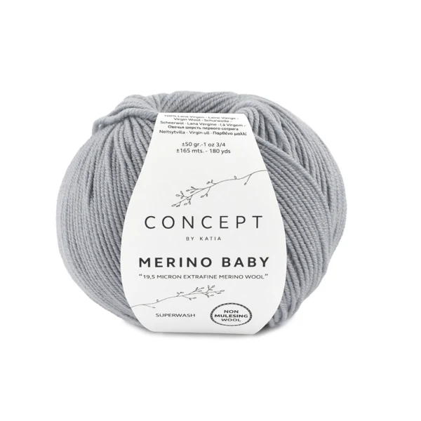 Katia Concept Merino Baby 070 Lichtgrijs