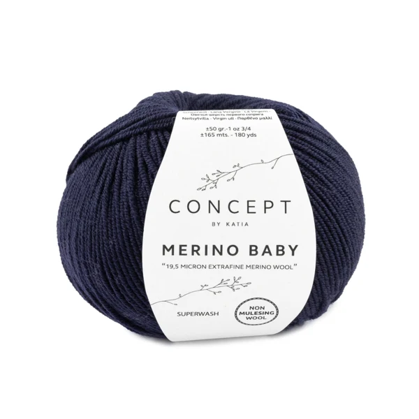 Katia Concept Merino Baby 005 Heel donkerblauw