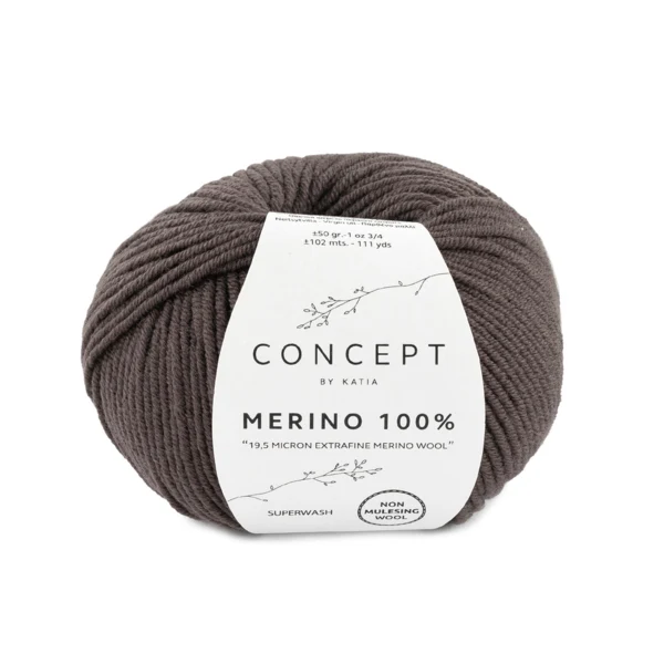 Katia Merino 100% 502 Middelbruin