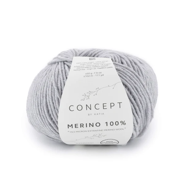 Katia Merino 100% 506 Lichtgrijs