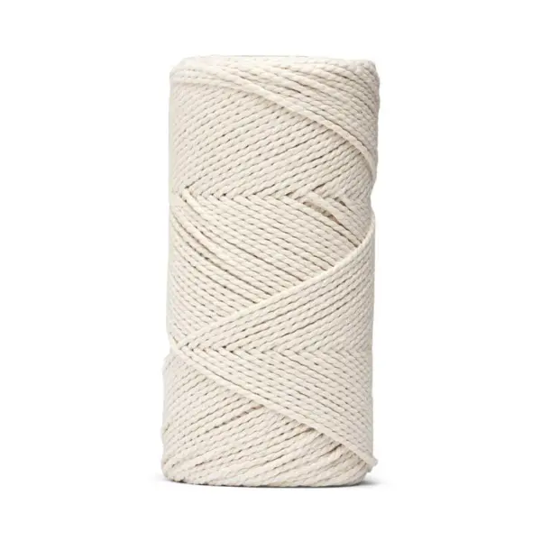 LindeHobby Macrame Lux, Corde de Macramé, 2 mm 01 Blanc naturel