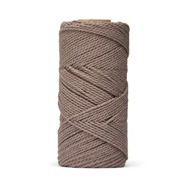 LindeHobby Macrame Lux, Corde de Macramé, 2 mm 02 Beige foncé