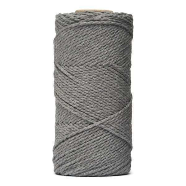 LindeHobby Macrame Lux, Corde de Macramé, 2 mm 04 Fumé