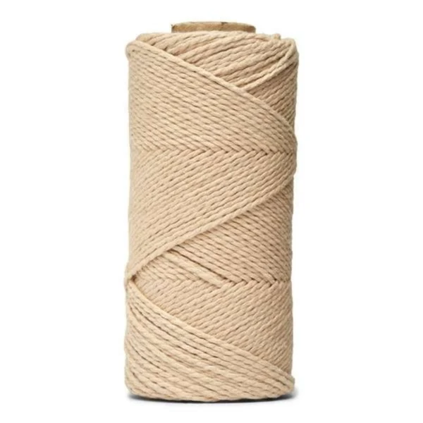LindeHobby Macrame Lux, Corde de Macramé, 2 mm 05 Beige
