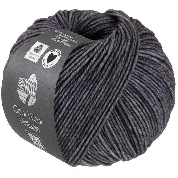 Lana Grossa Cool Wool Vintage 91 Gris foncé