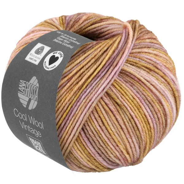 Lana Grossa Cool Wool Vintage 86 Violet camel