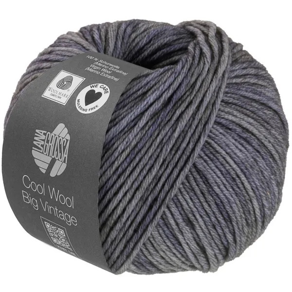 Lana Grossa Cool Wool Big Vintage 91 Donkergrijs