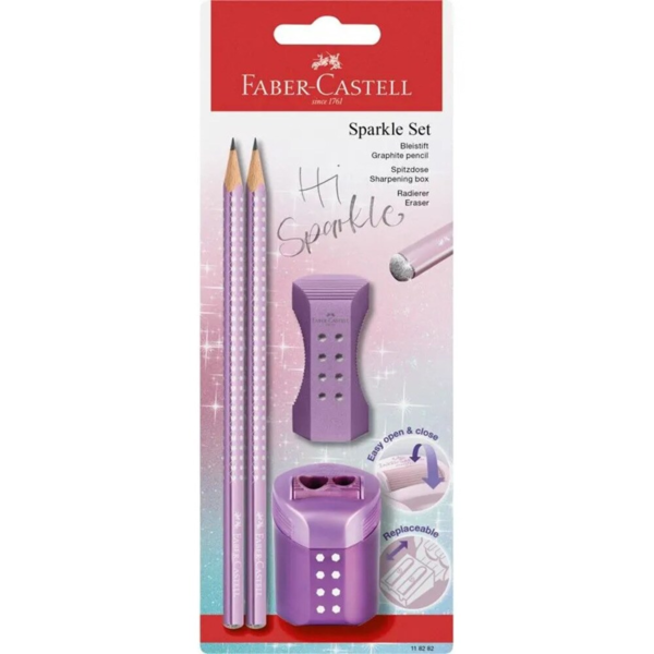 Faber-Castell, Ensemble de crayons Sparkle, couleurs assorties Violet metallic