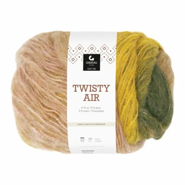 Gjestal Twisty Air 9109 Vert/jaune/rose imprimé