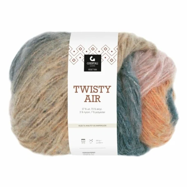 Gjestal Twisty Air 9108 Rose/taupe imprimé