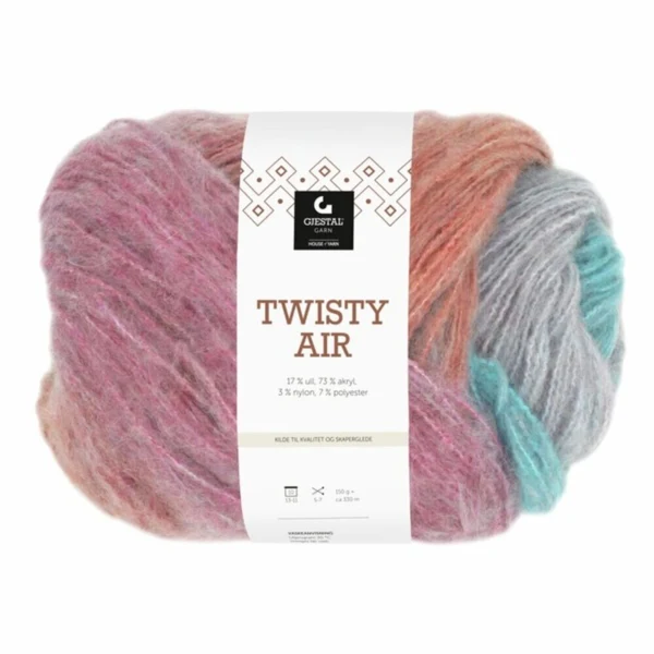 Gjestal Twisty Air 9107 Flamant/turquoise imprimé