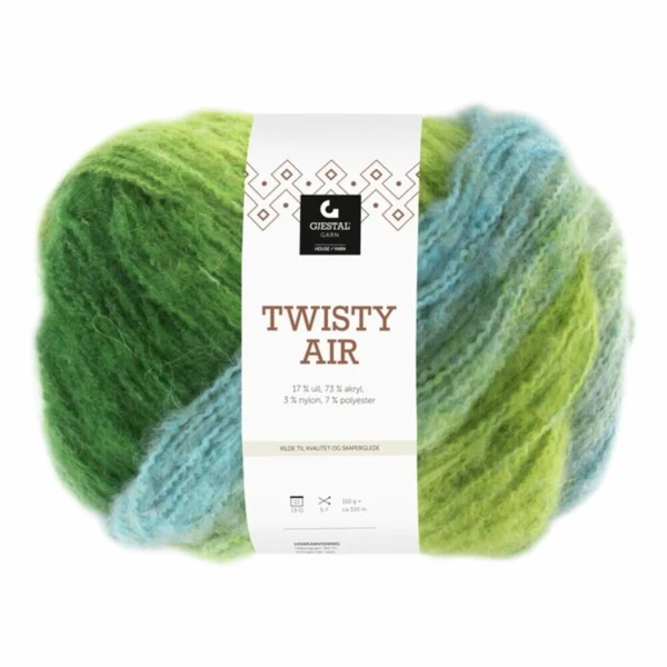 Gjestal Twisty Air 9102 Impression Vert/Jaune/Ice Blue