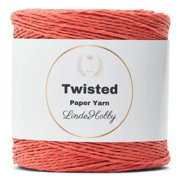 LindeHobby Twisted Paper Yarn 25 Corail foncé