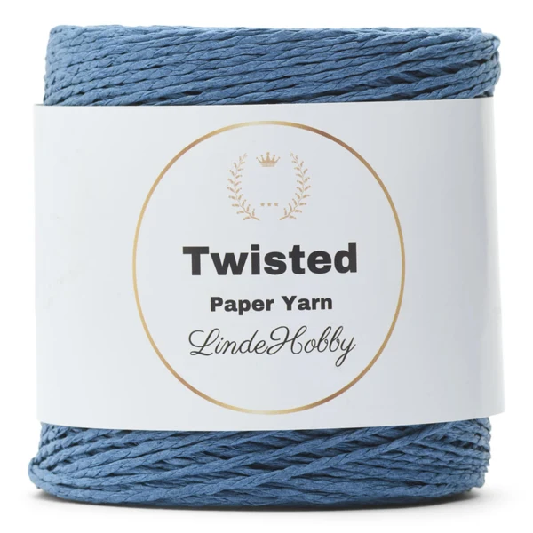 LindeHobby Twisted Paper Yarn 12 Bleu jean
