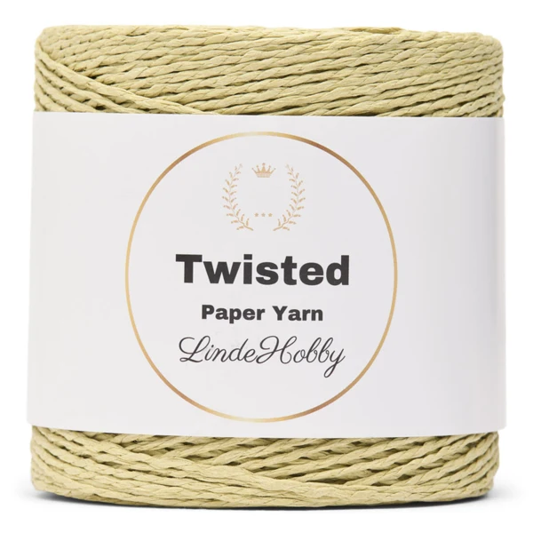LindeHobby Twisted Paper Yarn 22 Vert sauge
