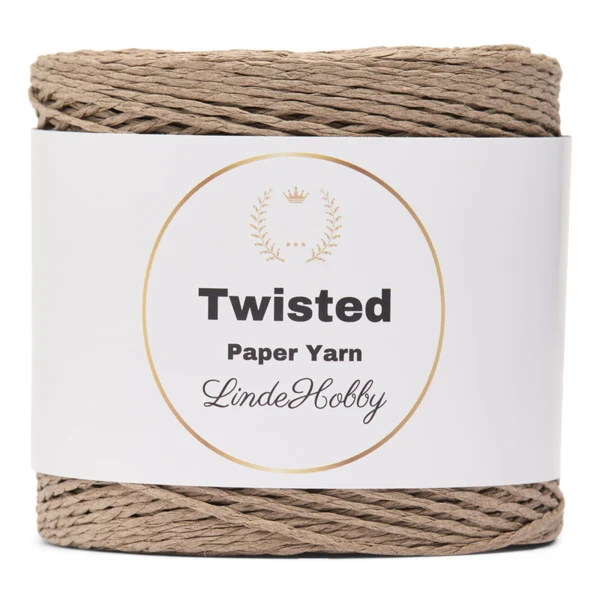 LindeHobby Twisted Paper Yarn 26 Taupe
