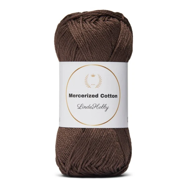 LindeHobby Mercerized Cotton 8 Marron foncé