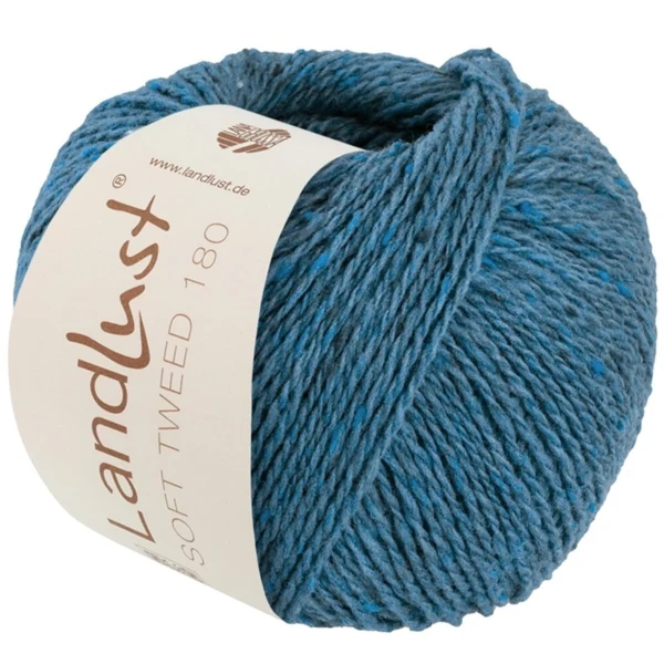 Lana Grossa Landlust Soft Tweed 180 129 Bleu turquoise chiné