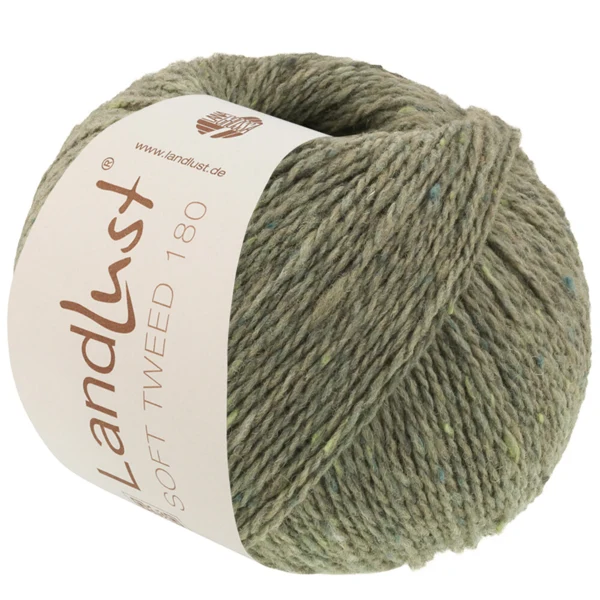 Lana Grossa Landlust Soft Tweed 180 135 Vert sauge chiné