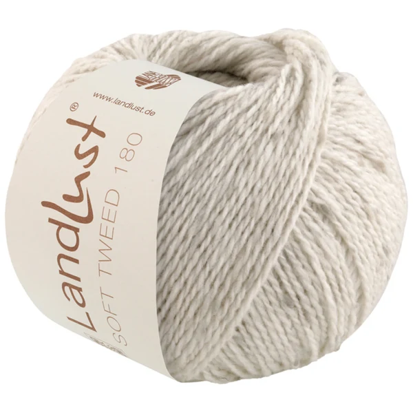 Lana Grossa Landlust Soft Tweed 180 125 Gris argent chiné
